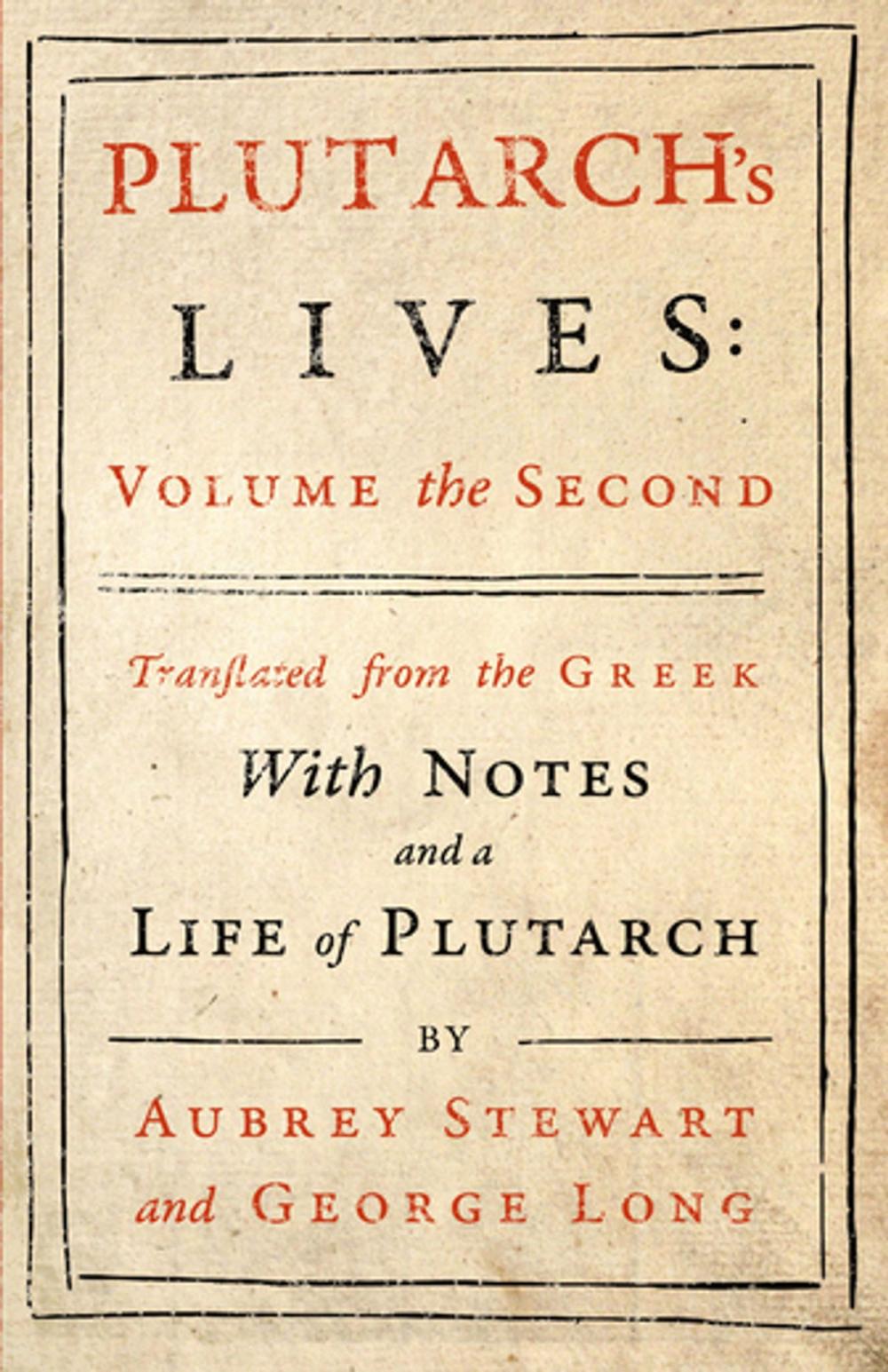Big bigCover of Plutarch's Lives - Vol. II