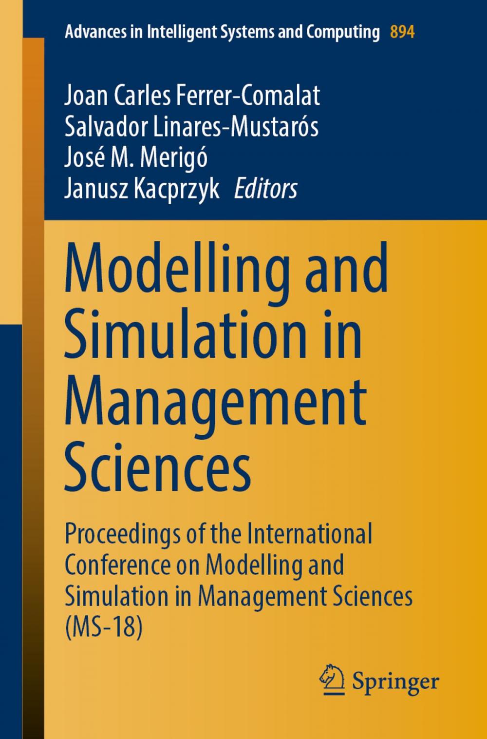 Big bigCover of Modelling and Simulation in Management Sciences