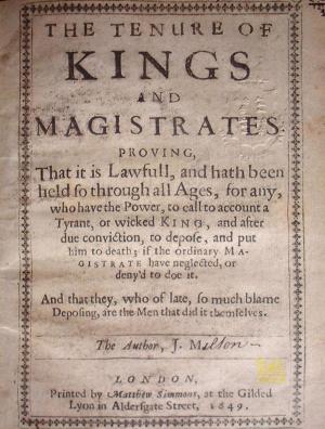 Book cover of The Tenure of Kings and Magistrates