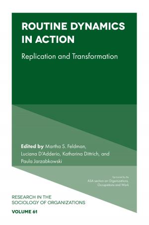 Cover of the book Routine Dynamics in Action by Tanya Bondarouk, Anna Bos-Nehles, Maarten Renkema, Jeroen Meijerink, Jan de Leede