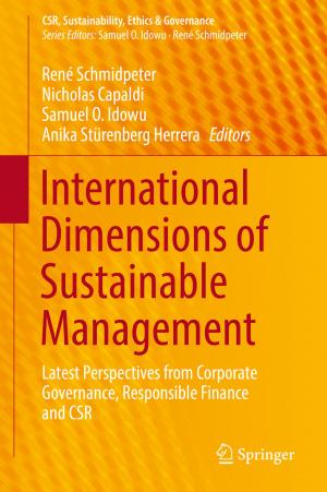 Cover of the book International Dimensions of Sustainable Management by 