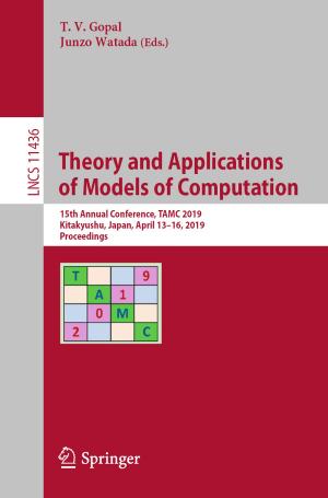 Cover of the book Theory and Applications of Models of Computation by Julian Manley