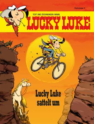 Cover of the book Lucky Luke sattelt um by Pat McGreal, Carol McGreal, Alessandro Mainardi