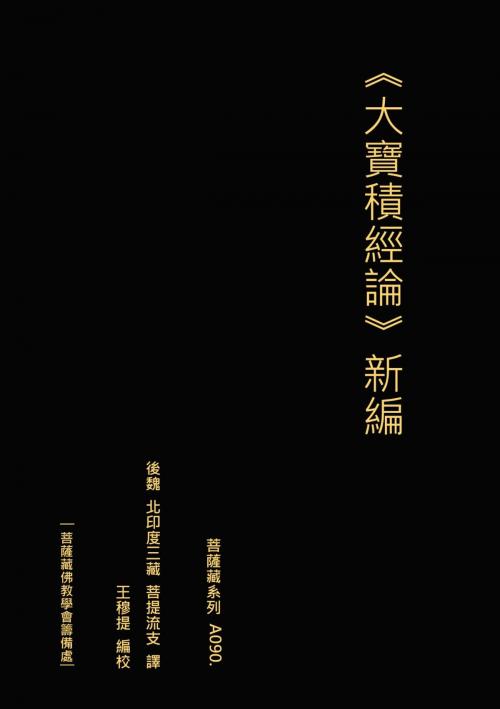 Cover of the book ⼤寶積經論 新編 by 王 穆提, 王 穆提