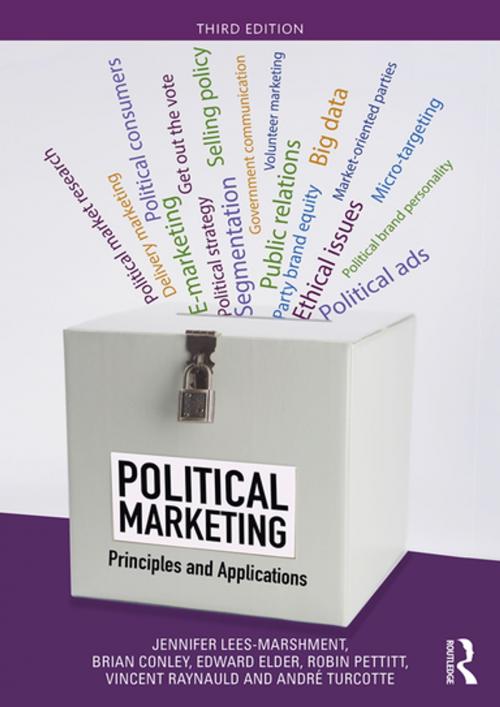 Cover of the book Political Marketing by Jennifer Lees-Marshment, Brian Conley, Edward Elder, Robin Pettitt, Vincent Raynauld, André Turcotte, Taylor and Francis