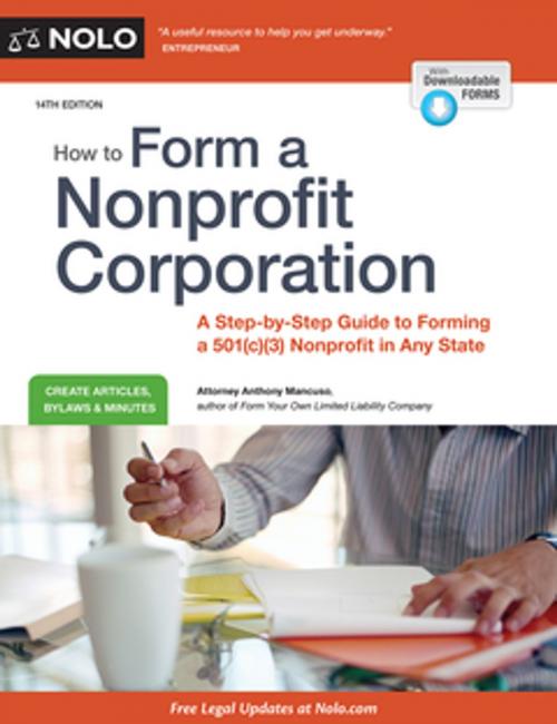 Cover of the book How to Form a Nonprofit Corporation (National Edition) by Anthony Mancuso, Attorney, NOLO