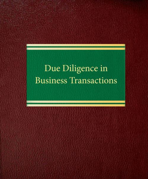 Cover of the book Due Diligence in Business Transactions by Gary M. Lawrence, Law Journal Press