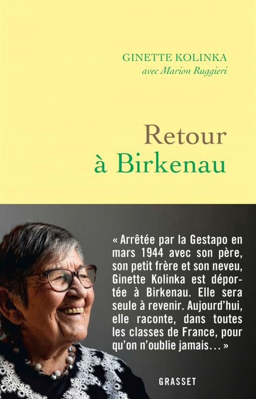 Cover of the book Retour à Birkenau by Ginette Kolinka, Marion Ruggieri, Grasset