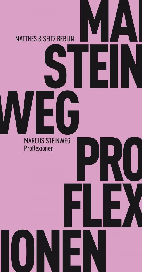 Cover of the book Proflexionen by Marcus Steinweg, Matthes & Seitz Berlin Verlag