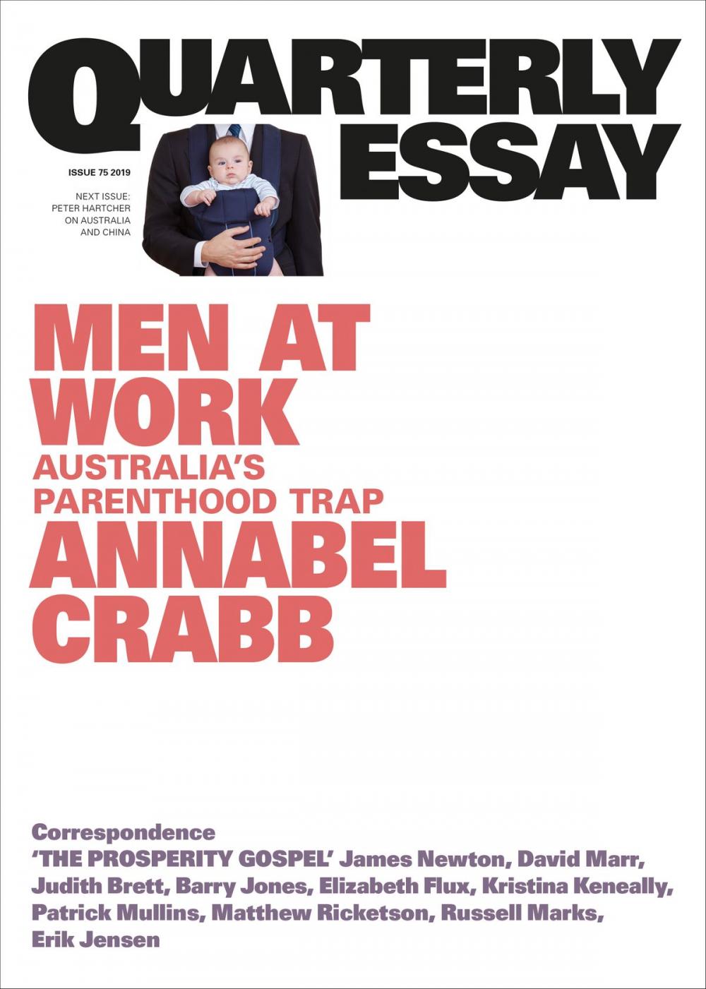 Big bigCover of Quarterly Essay 75 Men at Work