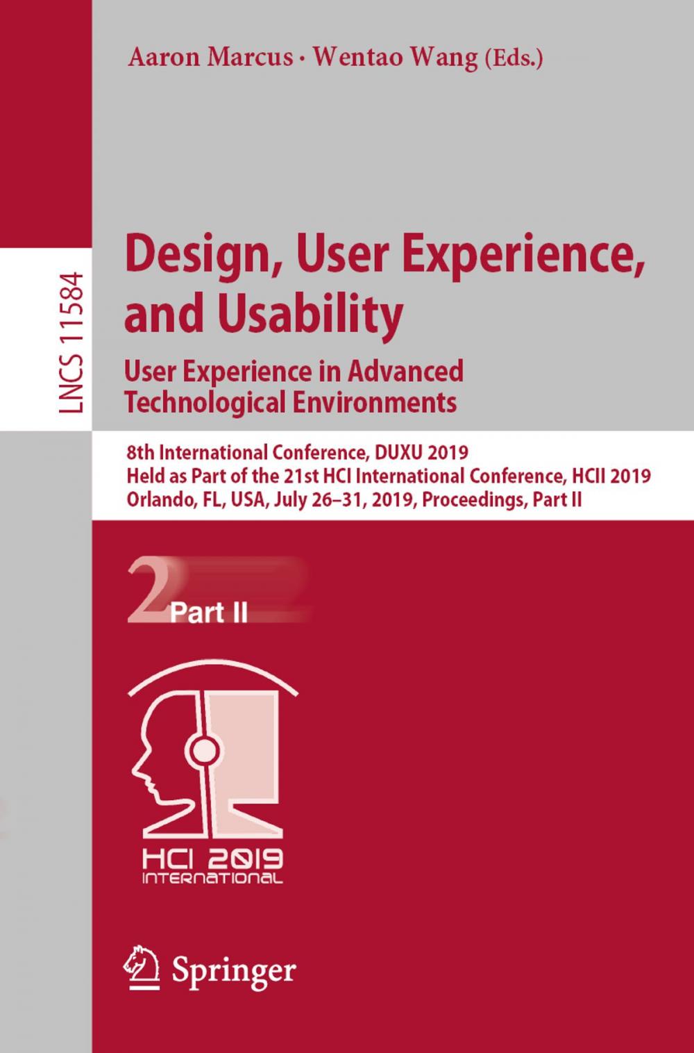 Big bigCover of Design, User Experience, and Usability. User Experience in Advanced Technological Environments