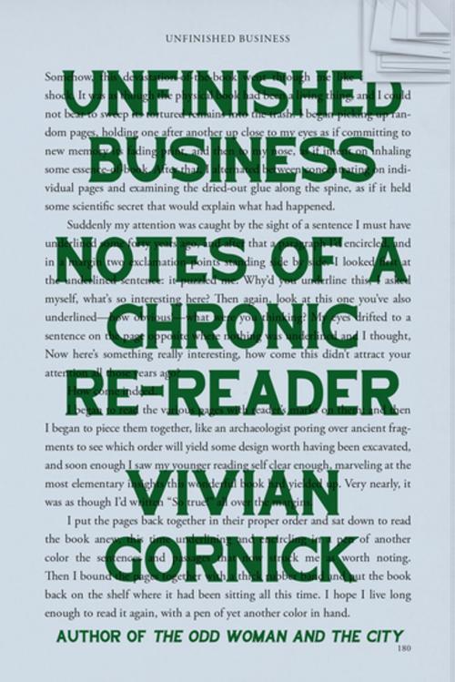 Cover of the book Unfinished Business by Vivian Gornick, Farrar, Straus and Giroux